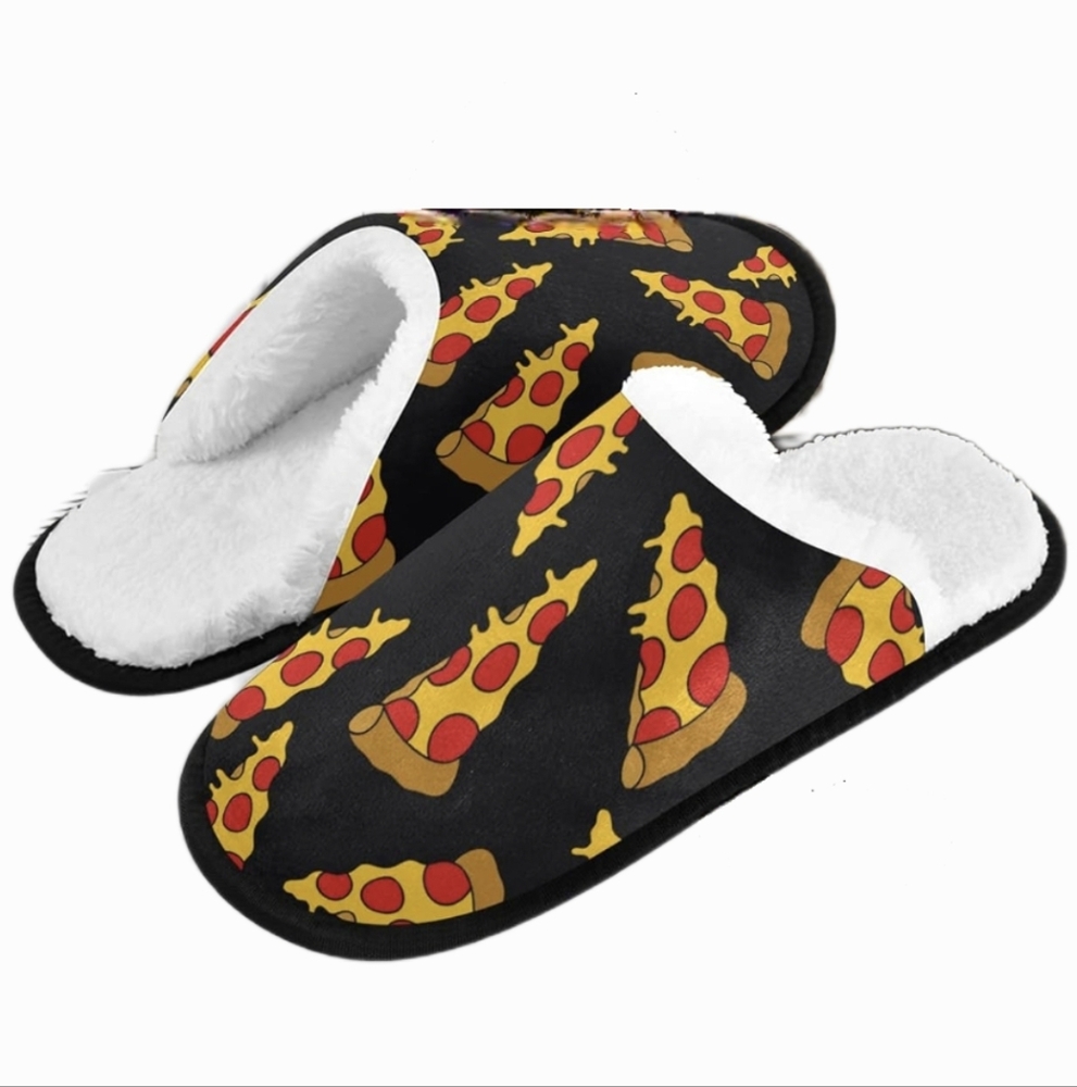 NWOT! Umidedor Pizza Print Slippers
